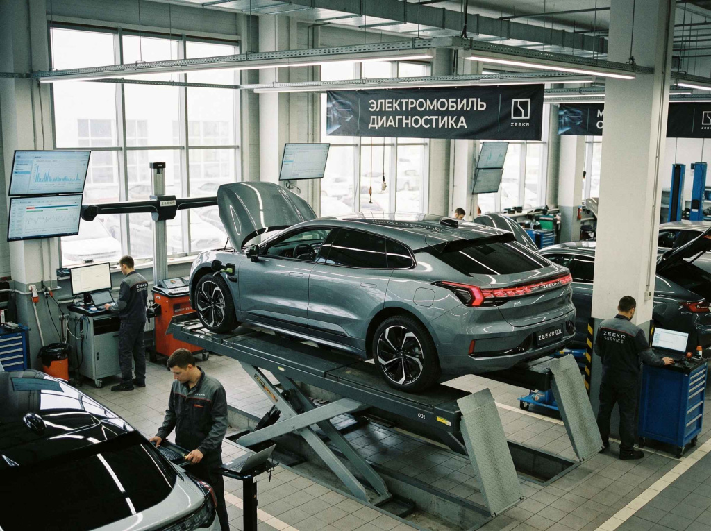 Zeekr на подъемнике